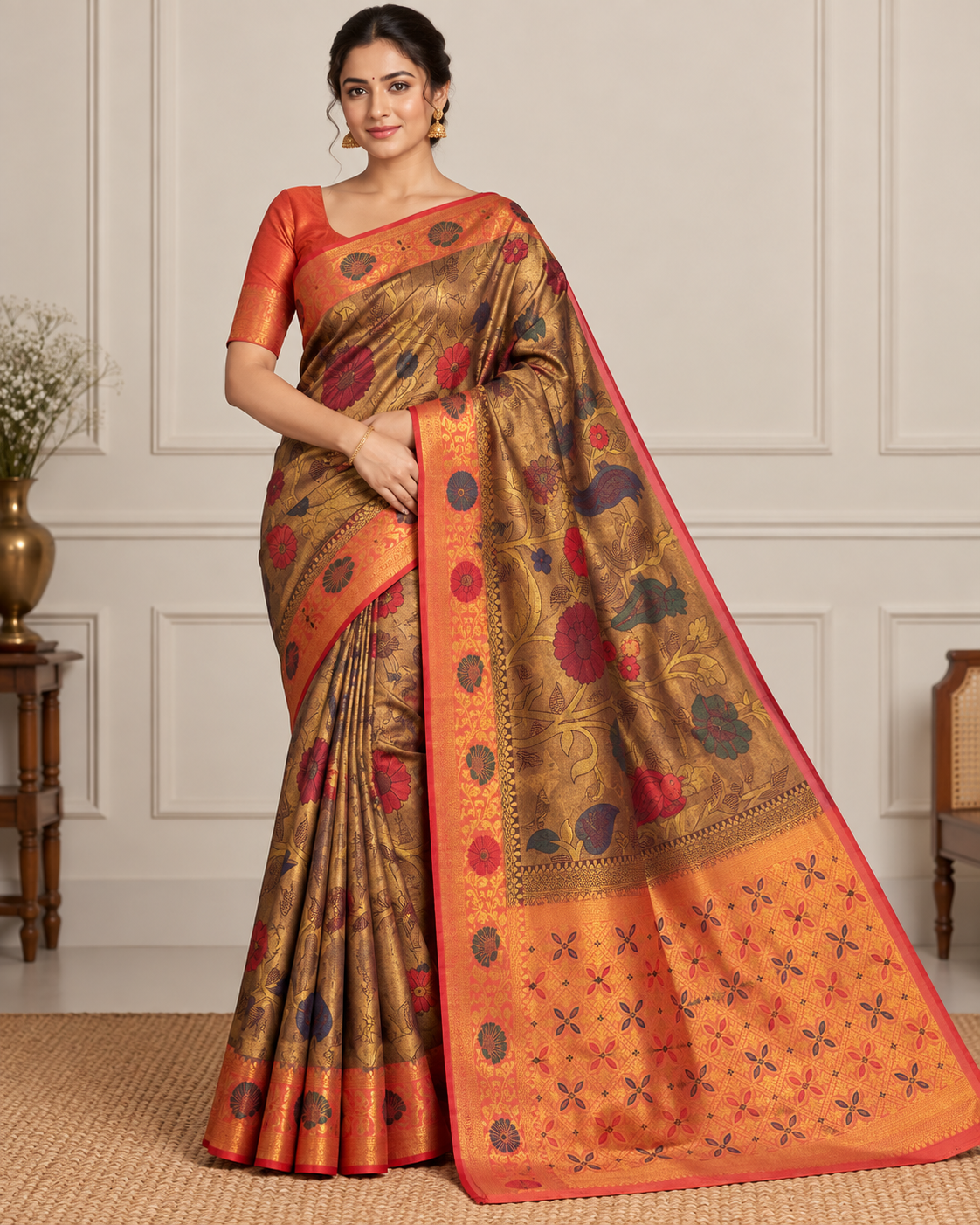 Banarasi Rangkat Saree - View 1